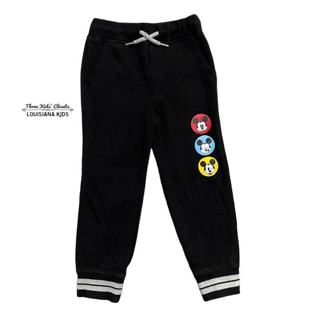 Baby Gap + Disney 5Y Mickey Mouse Black Jogger Pants